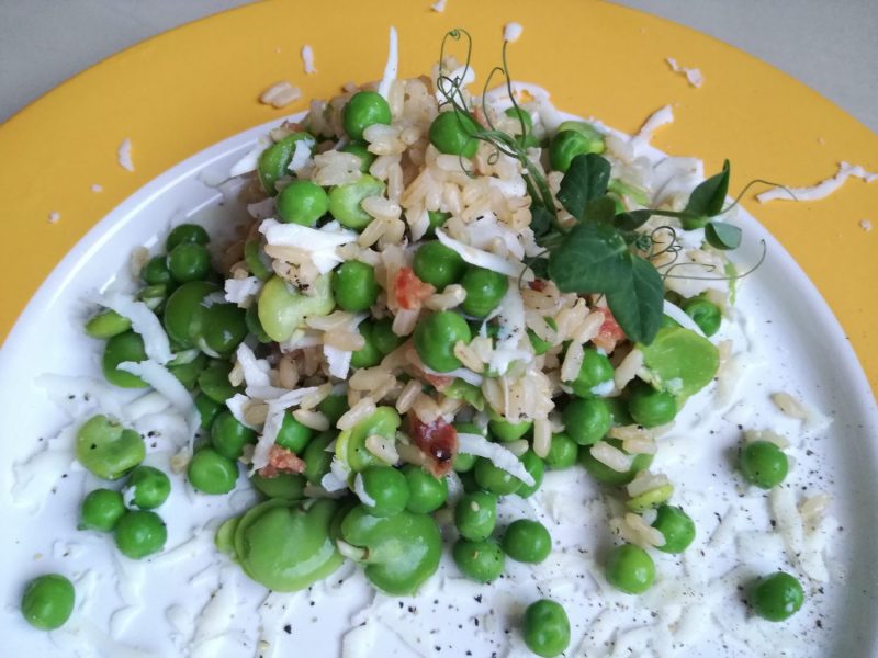 insalata di riso integhrate piselli e germogli @fraduefuochi