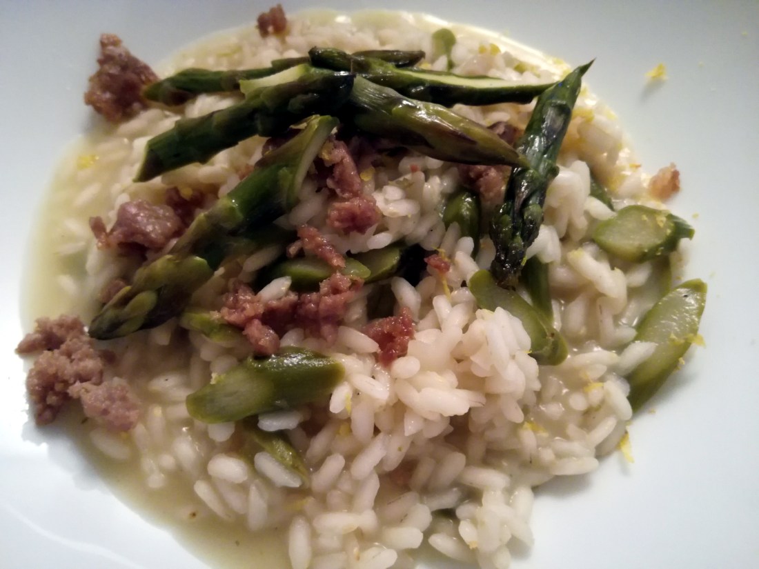risotto asparagi e salsiccia