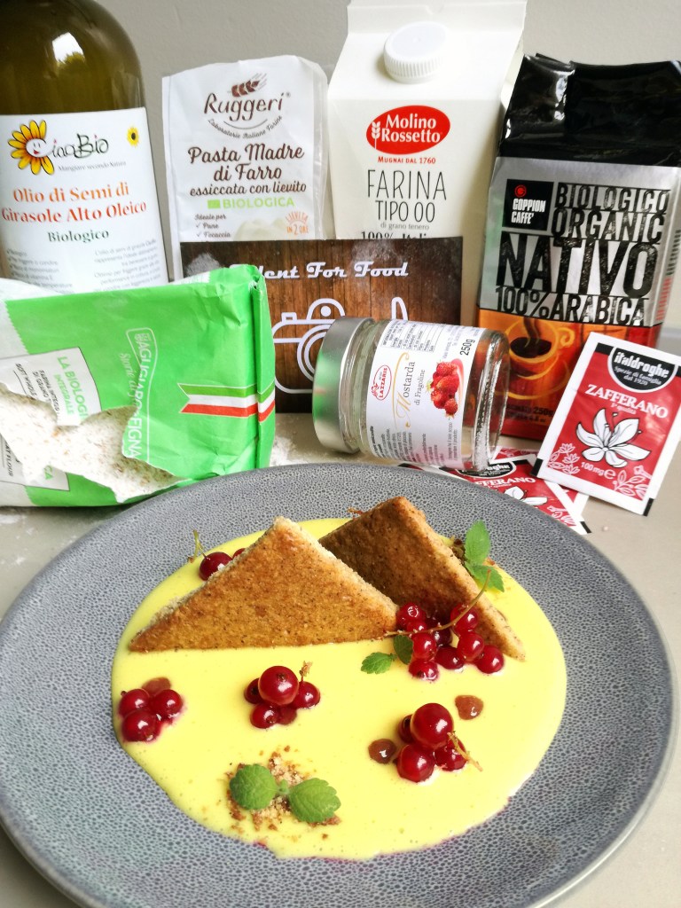 crema allo zafferano con ingredienti