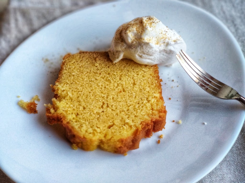 plumcake arancia e rum con panna montata allo zenzero