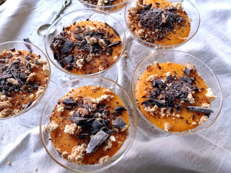 crema dolce di zucca e amaretti