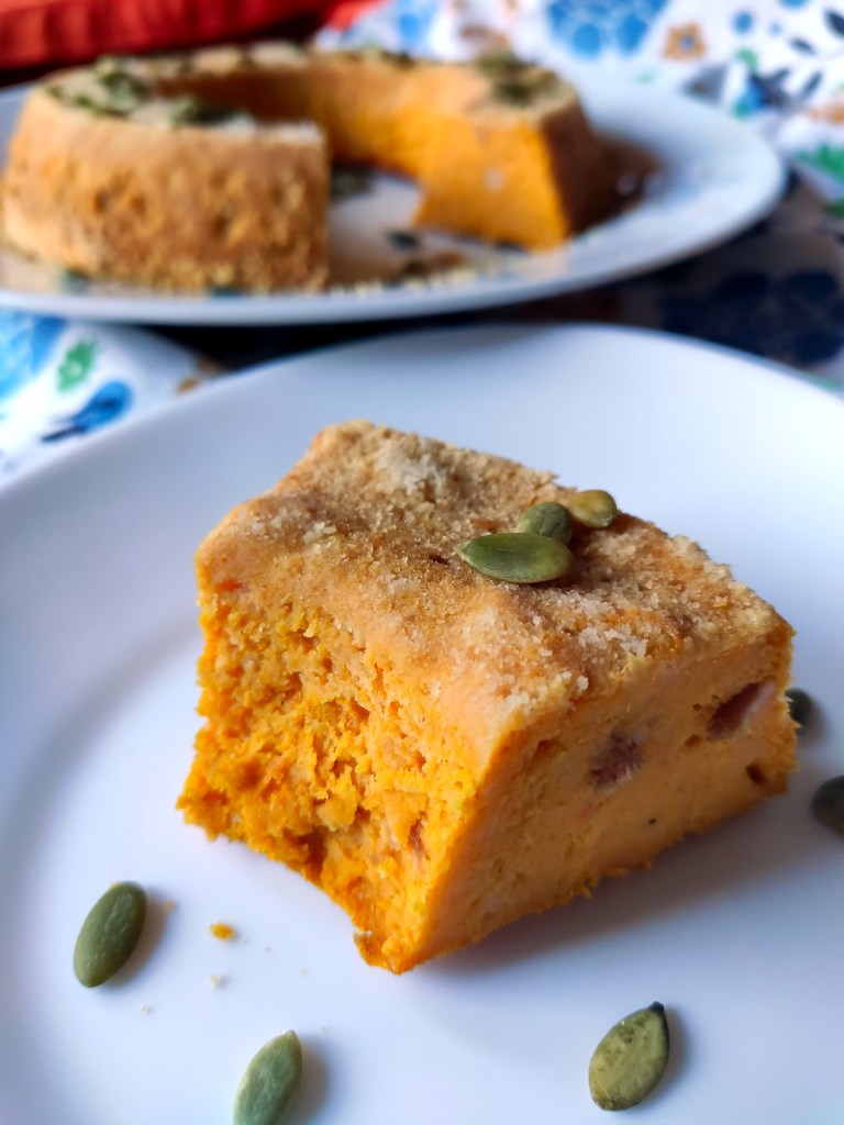 Porzione di sformato di zucca