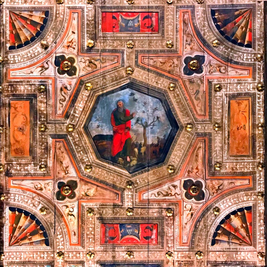 Sala Caronti, particolare del soffitto